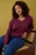 Trendyol Curve Dames Bordeaux Effen Lang Relaxed fit Grote maten Sweatshirts