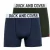 Duck and Cover Heren Galton Boxer Shorts (Set van 2) (Groen/blauw)