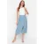 TRENDYOLMİLLA Dames Blauw Bloemen Midi A-lijn A-lijn Rokken