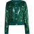 Faina Vest met pailletten Dames Smaragdgroen