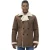 Heren double-breasted shearling schapenvacht erwtenjas-Valencia