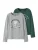 NAME IT Shirt ‘NKMVux’  grijs gemêleerd / donkergroen / wit