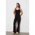 Midden taille flare jerseybroek met trekkoord