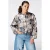 MS Mode gebloemd jacquard bomberjack – beige/blauw