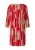 COMMA Jurk  beige / rood