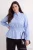 Trendyol Curve Dames Blauw Effen Lang Getailleerd Grote maten Overhemden