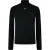 Off White Heren Gebreid Schildpad Hals Sweatshirt (Zwart, Wit)
