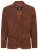 Heren Bruin Slim Geitensuède Italiaanse Blazer Jas-Somero