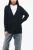 Effen V-hals vest van wol en nylon in blauw