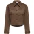 Only Lva ls faux suede frill jacket cognac