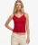 Essential Cami Top met Kant Red
