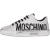 Moschino Sneakers In Laminated Eco Leather Silver