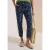 Cecil Dames Mid Waist Slim Leg broek in Loose Fit in Blauw