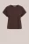 WE Fashion – Dames T-shirt – Regular fit – Donkerbruin – Katoen –