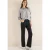 Cecil Dames Gestreept flanellen overhemd blouse in Grijs