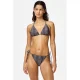 PIECES voorgevormde triangel bikinitop PCBAOMI zwart/beige