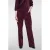 Geisha velours straight leg pantalon – donkerrood