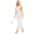 Missy Empire Dames Gebreide Kettingband Maxi Jurk (Crème)