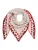 Zwillingsherz Sjaal  camel / ecru / rood / zwart