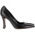 Christian Dior Vierkante Neus Pumps in Zwart Leer