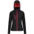 Regatta Dames/dames Venturer Jas met kap en zachte shell (Zwart/Klassiek Rood)