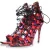 Aquazzura Multicolor Elaphe uitgesneden wikkelsandalen