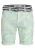 INDICODE JEANS Broek ‘Curtain’  cyaan blauw / pastelgroen