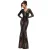 Vrouwen sequined V-hals jurk Goddiva Maxi
