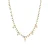 Luxenter Sterling Zilver 925 en Veelkleurig Kristal Ketting afgewerkt in 18k geel goud – Anker