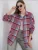 Bigdart Blouse  lichtblauw / bessen / wit