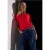 Street One Dames Shirt in effen kleur in Rood