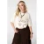 MS Mode rechtvallend T-shirt Plus Size met print – ecru