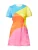 Olivia Rubin Zomerjurk ‘MATHILDE’  blauw / geel / oranje / pink