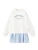 MANGO KIDS Jurk ‘MONACO’  royal blue/koningsblauw / offwhite