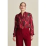POM Amsterdam Blouse – Milly Woody Burgundy Red