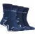 Jeep – 4-pack anti-blaar luxe laarzensokken voor heren – Denim / Marine
