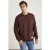 Geribde sweater met ronde hals
