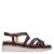 No Stress – Dames – Donkerbruine leren sandalen –