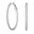 Swarovski Oorbellen – Stone hoop Pavé Large Rhodium plated in silver