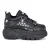 Buffalo Dames Zwarte Studded Chunky Platform Fashion Sneakers – 1339-14-PUNK