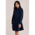 WE Fashion korte jurk met print – donkerblauw/goud