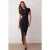 TRENDYOLMİLLA Dames Zwart Effen Midi Kort Casual Bodycon Jurken