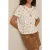 Reiss Floral Cut Out Top Ivory