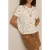 Reiss Floral Cut Out Top Ivory
