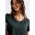 Street One Dames Shirt met linnen look in Groen
