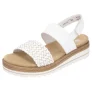 Remonte Sleehaksandaaltjes ELLE-Collection , zomerschoen, sandaal, sleehak, met vlechtbandage in metallic-look