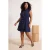 Trendyol Curve Dames Donkerblauw Effen Kort / Mini Mouwloos Casual A-lijn Grote maten Jurk