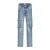 Vingino straight leg cargo jeans medium blue denim