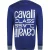 Cavalli Class Bold Multi Logo Irisblauwe Ronde Hals Sweatshirt