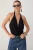 TRENDYOLMİLLA Dames Zwart Effen Driekwart mouw Getailleerd Blouses